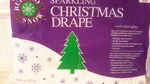 Buffalo Snow Tex Sparkling Christmas Drape Silver Glitter Indoor 36" 60"NIP. Fixed Price $22.22.