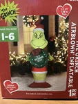 Gemmy 5.5FT The Grinch Christmas Wreath Airblown Inflatable - New Box. Fixed Price $49.99.