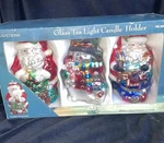 Traditions Hand- Blown Glass Christmas Tea Light Candle Holder Set Of #264537. Fixed Price $27.99.