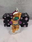 Christopher Radko Drummin' Teddy Bear Soldier 6" Glass Christmas Tree Ornament. Fixed Price $50.00.