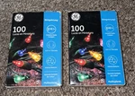 2 Pack New 100PK Ge Miniature Lights String Long Traditional Multi-color. Fixed Price $21.97.