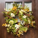 Northlight Pumpkins Berries Artificial Fall Harvest Twig Wreath, 24-INCH, Unlit. Fixed Price $66.77.
