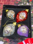 Thomas Kinkade Bradford Light Up Christmas Ornaments Winter Radiance Set 4. Fixed Price $35.00.