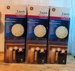 Lot Of Ge 737922 3PC Led Spheres In/outdoor 50 Light 5.5 Warm White Open Box. Fixed Price $74.99.
