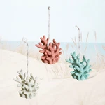 Coral Sea Life Christmas Ornament 2.5" Polyresin Beach Nautical Coastal. Fixed Price $15.95.
