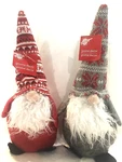Gnome Christmas Red & Grey 2 Plush Holiday Winter Decorations 13"X4.5" New. Fixed Price $15.98.