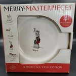 Merry Christmas Masterpieces American Dessert Plates Set Of 4 Vtg Dayton Hudson. Fixed Price $26.99.
