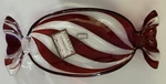 Godinger Gatherings Glass Peppermint Candy Christmas Tray Dish 13-1/4"L Used. Fixed Price $18.00.