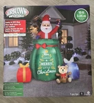 Gemmy 10 Animated Airblown Inflatable Santa Gift Bag Lighted Yard Decor. Fixed Price $139.99.