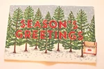 Nicholas Square Season's Greetings Winter Trees Christmas Accent Rug Door Mat. Fixed Price $16.99.