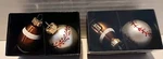 Michaels 2 Piece Set Of Glass Football Baseball Christmas Ornaments In Box. Fixed Price $10.99.