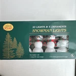 Holiday Highlights Snowman String 10 5 Ornaments Indoor Ul Listed. Fixed Price $15.15.