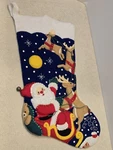 Completed 18" Felt Stocking Bucilla All Goodnight Handmade 84340. Fixed Price $124.99.