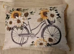 Rachel Ashwell Throw Pillows Removable Cover 3D Bicycle Flowers The Farmhouse. Fixed Price $39.00.