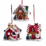 Kurt Adler Set Of 3 Claydough B/o Lighted Led Gingerbread House Xmas Ornaments. Fixed Price $28.88.