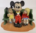 Vintage Walt Disney Porcelain Figurine Mickey Mouse Kids Sitting On Bench Japan. Fixed Price $33.97.