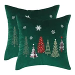 Tosleo Christmas Pillow Covers 18X18 Set Of 2 Xmas Trees With Snowflake Embro.... Fixed Price $23.74.