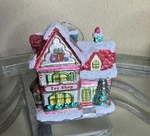 December Diamonds Santas Toy Work Shop Christmas Ornament Glass Flocked 4 Nwt. Fixed Price $16.99.