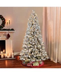 Puleo 6.5' Pre-lit Flocked Virginia Pine Artificial Christmas Tree With Clear. Fixed Price $250.00.