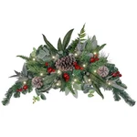 Valery Madelyn Pre-lit Christmas Swag For Decorating Outdoor, 24 Inch Artific.... Fixed Price $78.78.