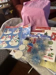Nos Vintage Window Clings & Gel Snowflakes, Snowmen, Glitter Holiday Fs. Fixed Price $18.00.