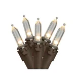 Northlight 50 Warm White Led Mini Christmas Lights 4" Spacing Brown Wire Openbox. Fixed Price $13.76.