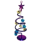 23969 Set Of Two Purple Xmas Tree W/ Bells Ornament Pod 2-61. Fixed Price $29.99.