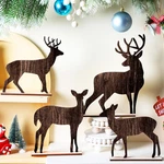 Barydat 4 Pcs Christmas Table Decorations Wooden Pine Trees Reindeer Brown. Fixed Price $17.58.