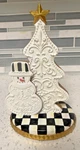 Mackenzie Childs Gingerbread Snowman Tree Resin Tabletop Decor. Fixed Price $119.95.