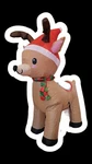 Home Accents Holiday 3.6 Ft Led Reindeer Airblown Inflatable Gemmy. Fixed Price $40.00.