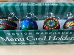 Christmas Ornaments Place Card Holders Boston Warehouse 4 Pack #E1. Fixed Price $8.00.