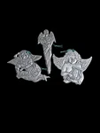 Carson 1994 Pewter Angel Ornaments Of 3. Beautiful Vintage, Metal Set.. Fixed Price $8.99.