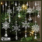 Christmas Tree Ornaments, 16PCS Crystal Snowflake Clear. Fixed Price $14.49.