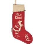 Primitives By Kathy Vintage Christmas Nice Kitty Stocking Felt Bells Retro Cat. Fixed Price $16.19.