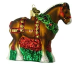 Holiday Clydesdale Glass Old World Christmas Ornament Decoration 12255 Free Box. Fixed Price $19.98.