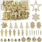 Alupssuc 80PCS Christmas Balls Ornaments Set, Shatterproof Plastic Baubles Ch.... Fixed Price $56.66.
