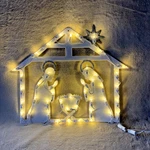 Holiday Time Lighted Nativity Scene Christmas Window Silhouette Decor. Fixed Price $13.49.