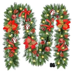 Christmas Garland With Lights, 9FT 30 Led Prelit For Mantle.... Fixed Price $31.45.