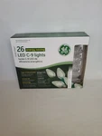Christmas Ge Led Lights 26 C-9 Crystal White 16.6' Energy Smart Indoor Outdoor. Fixed Price $14.75.