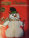 Christmas Beistle Snowman Honeycomb Centerpiece 11" 1968, 2018. Fixed Price $6.32.