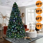 4/5/6/7FT Pre-lit Fiber Optic Artificial Christmas Tree Multicolor Lights &stand. Fixed Price $83.99.