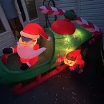 Gemmy 9 Ft Wide Animated Christmas Helicopter Scene Airblown Inflatable. Fixed Price $79.99.