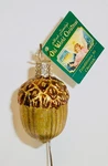 2007 Small Gold Acorn - World Christmas Glass Ornament New W/tag 28075. Fixed Price $9.99.