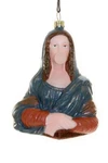 Cody Foster Mona Lisa Blowing Bubble Gum Painting Humor Glass Christmas Ornament. Fixed Price $19.99.