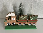 Christmas Wood Block Train Happy Holidays Table Tray Decor. Fixed Price $35.99.