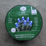 Holiday Time 500 Count Blue Led Dome Christmas Lights Green Wire 105.7 Ft Length. Fixed Price $42.75.