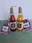 New-st. Nicholas Square-wine Bottle Ornaments 4" Tall Kohl's Set Of 2. Fixed Price $18.00.