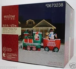 Gemmy Christmas 15.5 Ft Lighted Holiday Train Airblown Inflatable Nib. Fixed Price $299.99.
