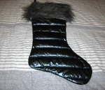 Christmas Stocking Dark Blue Hgtv National Tree Co Puffer Jacket Style. Fixed Price $17.95.