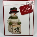Lenox Christmas Snowman Candy Dish Sku 885766 Porcelain Nib New Sealed! Holly. Fixed Price $17.24.